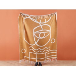 Koc PALHI 130 x 170 cm Pomarańczowy