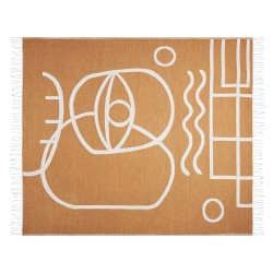 Koc PALHI 130 x 170 cm Pomarańczowy