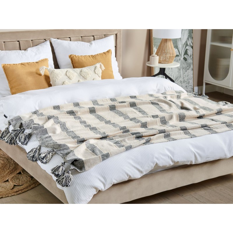 Koc CAYIR Bawełna 130 x 170 cm Beżowy