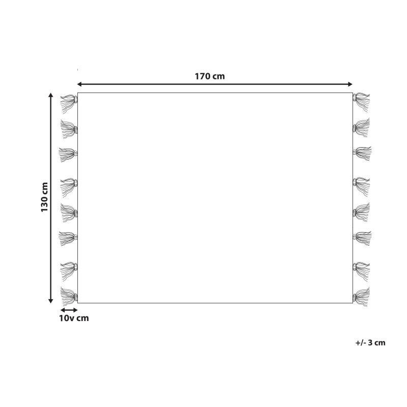 Koc CAYIR Bawełna 130 x 170 cm Beżowy