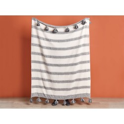 Koc CAYIR Bawełna 130 x 170 cm Beżowy