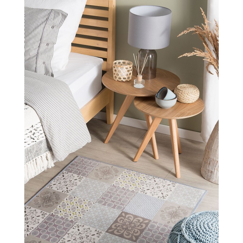 Dywan mozaika 80 x 150 cm wielokolorowy INKAYA