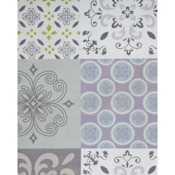 Dywan mozaika 80 x 150 cm wielokolorowy INKAYA