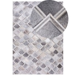 Dywan skórzany 160 x 230 cm szary AGACLI