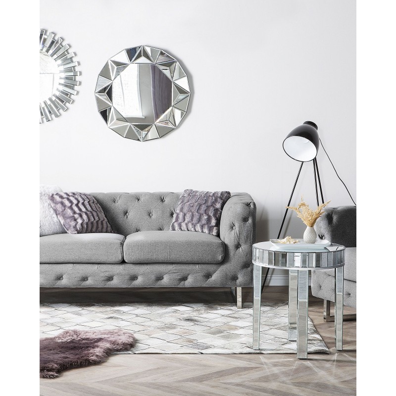 Dywan skórzany 160 x 230 cm szary AGACLI