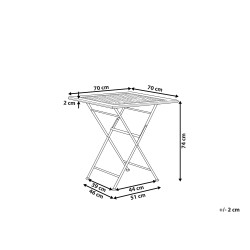 Stolik bistro BORMIO 70 cm 70 cm Metal Czarny