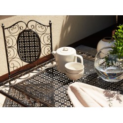 Stolik bistro BORMIO 70 cm 70 cm Metal Czarny