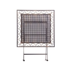 Stolik bistro BORMIO 70 cm 70 cm Metal Czarny