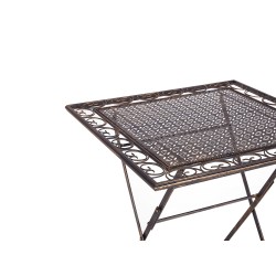 Stolik bistro BORMIO 70 cm 70 cm Metal Czarny