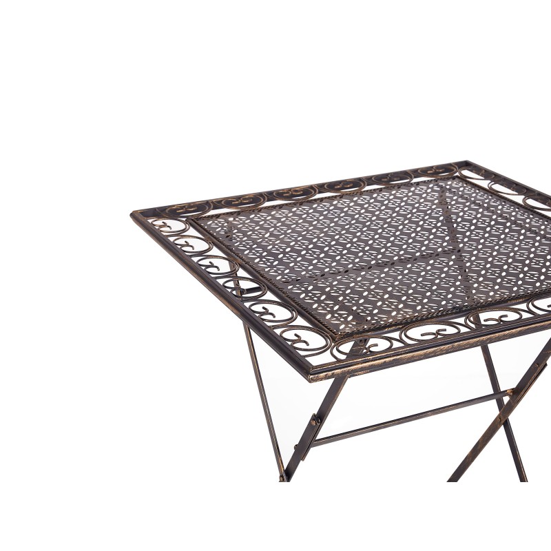 Stolik bistro BORMIO 70 cm 70 cm Metal Czarny