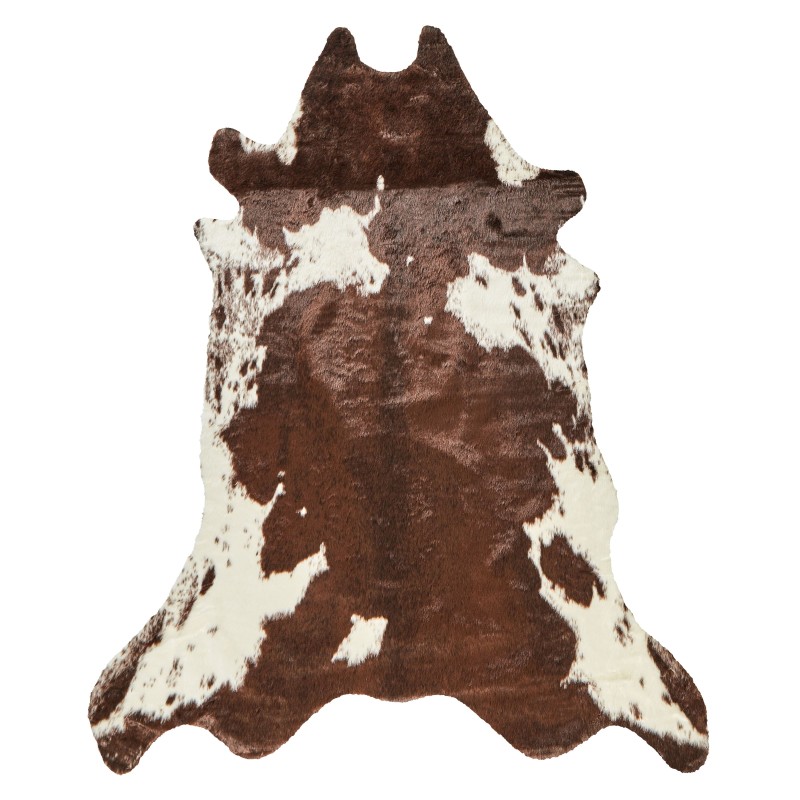 Dywan ekoskóra 150 x 200 cm brązowo-biały BOGONG