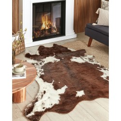 Dywan ekoskóra 150 x 200 cm brązowo-biały BOGONG