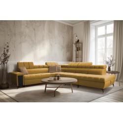 Venna XII corner sofa with a sleeping function and USB port - elegance and functionality in one!