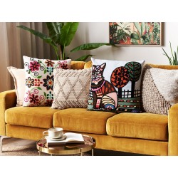 Poduszka dekoracyjna MEHSANA Boucle 50 x 50 cm Kolorowy Wzór zwierzęcy