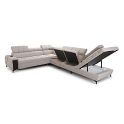 Venna XII corner sofa with a sleeping function and USB port - elegance and functionality in one!
