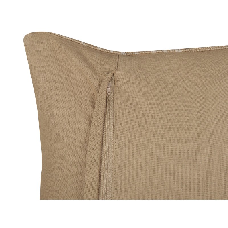 Poduszka dekoracyjna RUBUS Juta 45 x 45 cm Beżowy Wzór roślinny