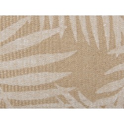 Poduszka dekoracyjna RUBUS Juta 45 x 45 cm Beżowy Wzór roślinny