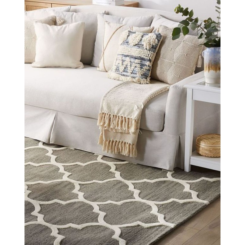 Dywan wełniany 160 x 230 cm szary YALOVA