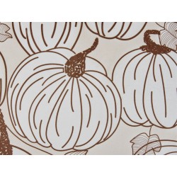 Poduszka dekoracyjna GOURD Welur 45 x 45 cm Beżowy Wzór roślinny