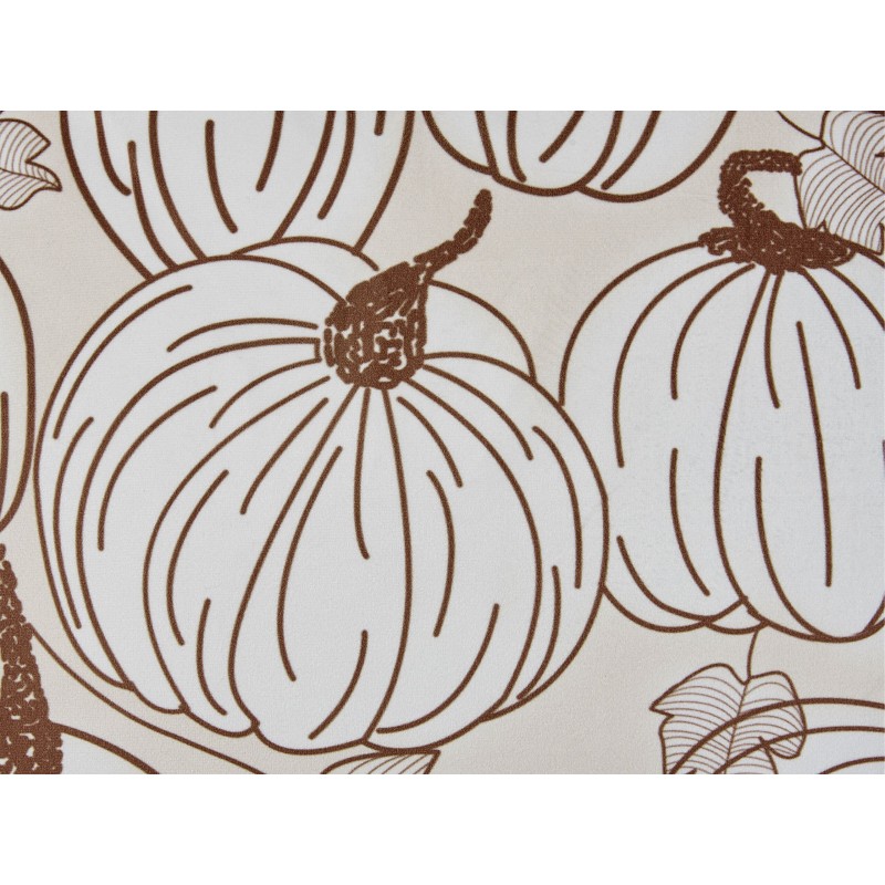 Poduszka dekoracyjna GOURD Welur 45 x 45 cm Beżowy Wzór roślinny