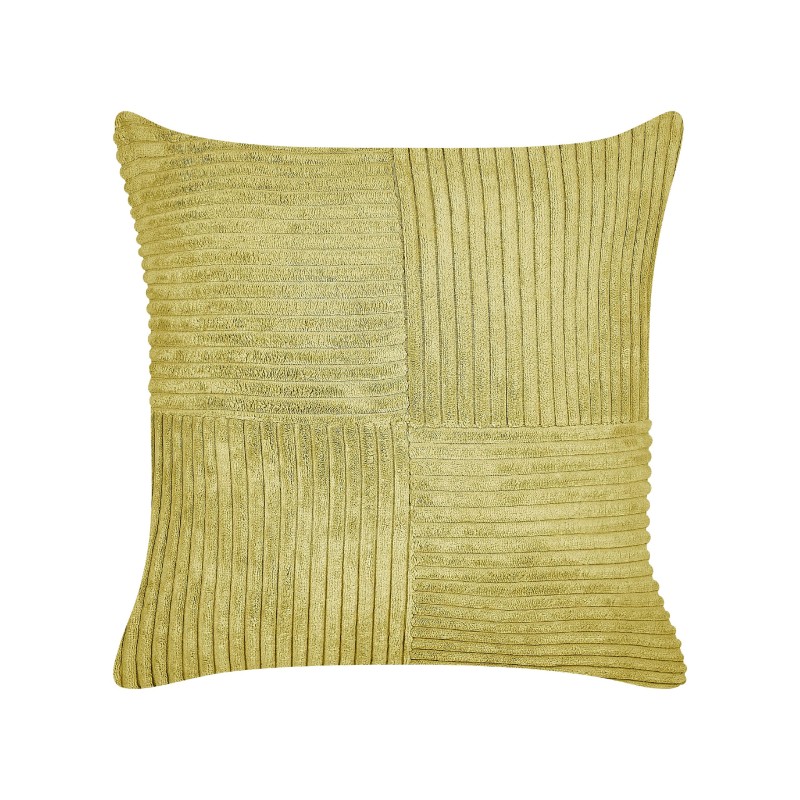 Zestaw 2 poduszek dekoracyjnych MILLET Sztruks 43 x 43 cm Oliwkowy Wzór geometryczny