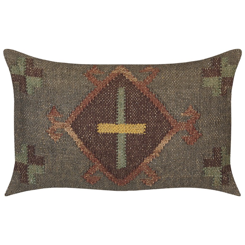 Zestaw 2 poduszek dekoracyjnych KATORA Juta 30 x 50 cm Zielony Wzór orientalny