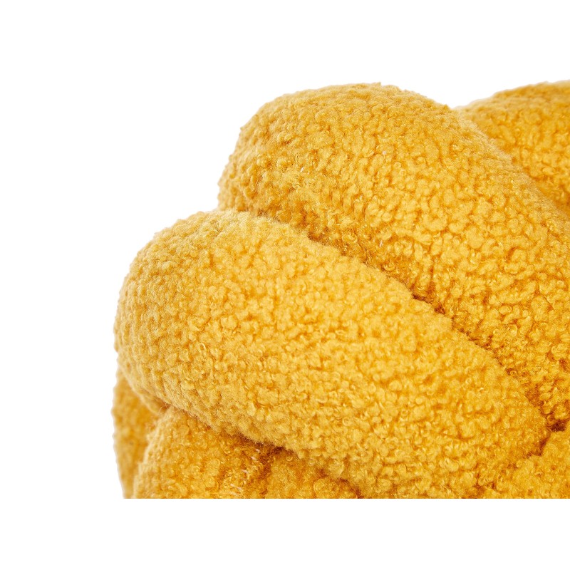 Poduszka dekoracyjna MALNI Boucle 19 x 19 cm Musztardowy Jednolity
