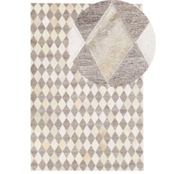 Dywan skórzany 160 x 230 cm beżowo-brązowy SESLICE