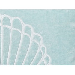 Zestaw 2 poduszek dekoracyjnych LEATHESIA Welur 45 x 45 cm Błękitny Wzór abstrakcyjny