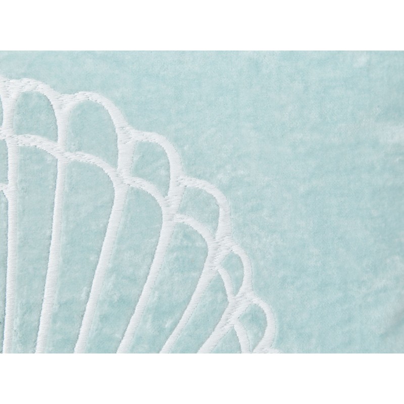 Zestaw 2 poduszek dekoracyjnych LEATHESIA Welur 45 x 45 cm Błękitny Wzór abstrakcyjny