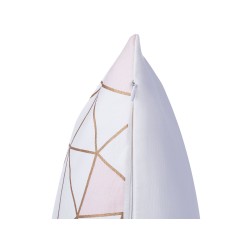 Zestaw 2 poduszek dekoracyjnych CLARKIA Bawełna 45 x 45 cm Różowy Wzór geometryczny