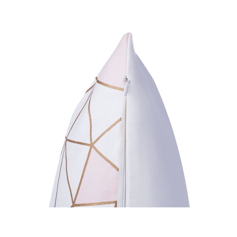 Zestaw 2 poduszek dekoracyjnych CLARKIA Bawełna 45 x 45 cm Różowy Wzór geometryczny