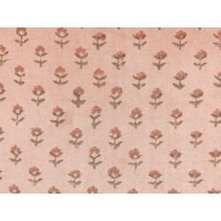 Poduszka dekoracyjna RUMHORA Welur 45 x 45 cm Różowy Wzór kwiatowy