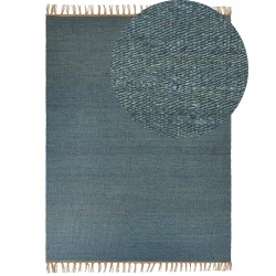 Dywan z juty 160 x 230 cm niebieski LUNIA