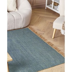 Dywan z juty 160 x 230 cm niebieski LUNIA