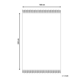 Dywan z juty 160 x 230 cm niebieski LUNIA