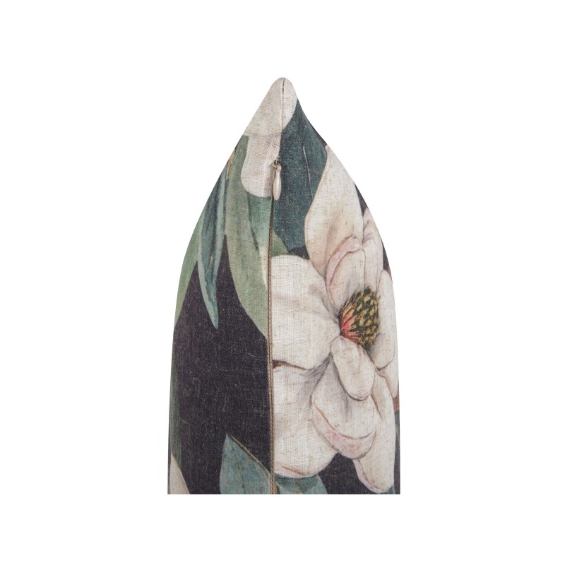 Poduszka dekoracyjna ZAHRIYE 45 x 45 cm Czarny Wzór kwiatowy