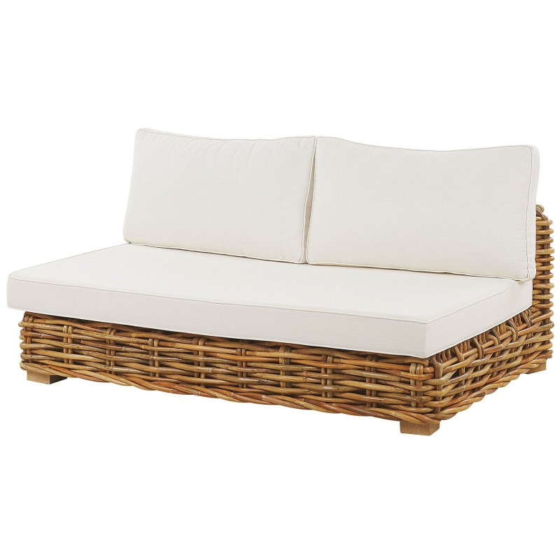 Zestaw ogrodowy ze stolikiem dla 4 osób VARALLO Prawostronny Modułowy Rattan Naturalny