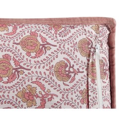 Zestaw 2 poduszek dekoracyjnych PICEA Welur 45 x 45 cm Czerwony Wzór kwiatowy