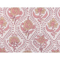 Zestaw 2 poduszek dekoracyjnych PICEA Welur 45 x 45 cm Czerwony Wzór kwiatowy