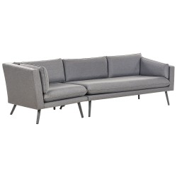 Sofa ogrodowa 3-osobowa lewostronna szara LORETELLO