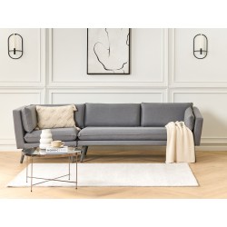 Sofa ogrodowa 3-osobowa lewostronna szara LORETELLO