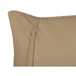 Zestaw 2 poduszek dekoracyjnych RUBUS Juta 45 x 45 cm Beżowy Wzór roślinny