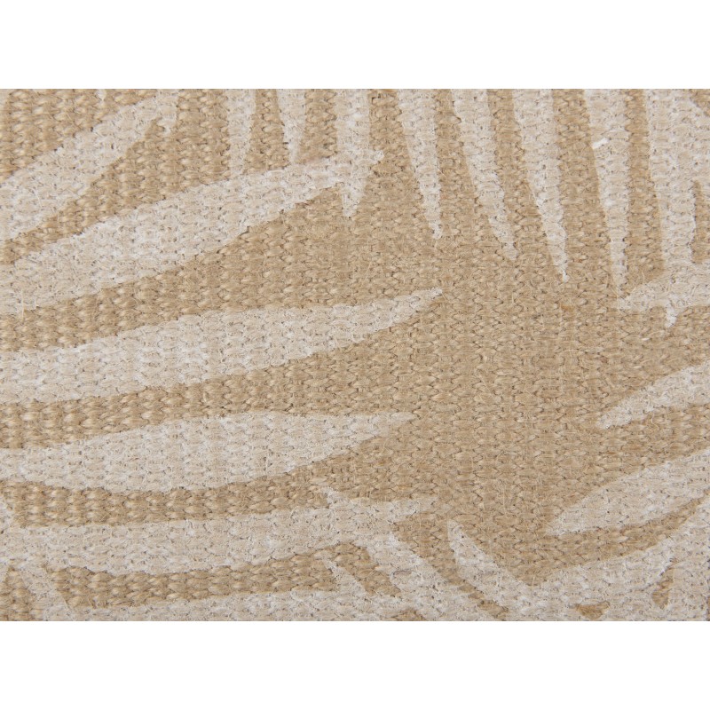 Zestaw 2 poduszek dekoracyjnych RUBUS Juta 45 x 45 cm Beżowy Wzór roślinny