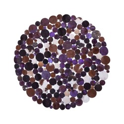 Dywan okrągły skórzany ⌀ 140 cm fioletowy SORGUN