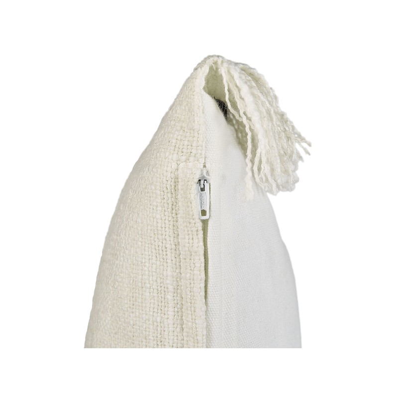 Zestaw 2 poduszek dekoracyjnych MABA Bawełna 50 x 35 cm Złamana biel Jednolity