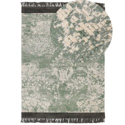 Dywan z wiskozy 160 x 230 cm zielony z beżowym AKARSU