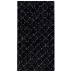 Dywan sztuczne futro królika 80 x 150 cm czarny GHARO