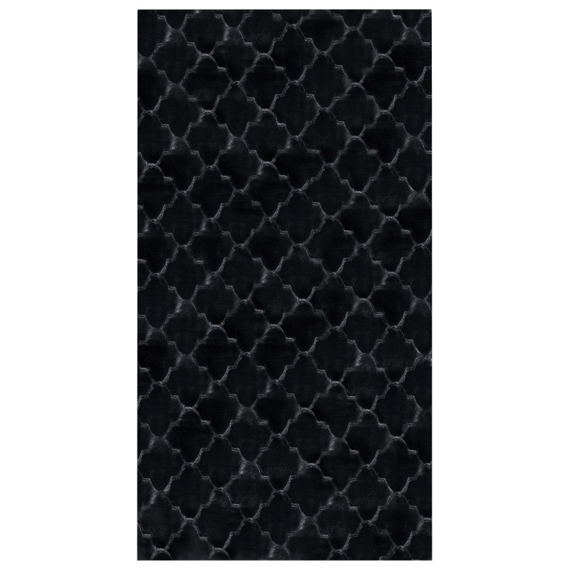 Dywan sztuczne futro królika 80 x 150 cm czarny GHARO