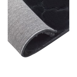 Dywan sztuczne futro królika 80 x 150 cm czarny GHARO